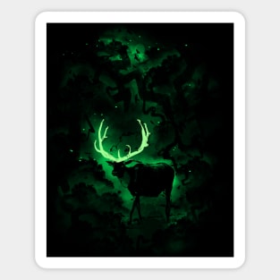 Deer In The Forest - Glowing Antlers Magnet